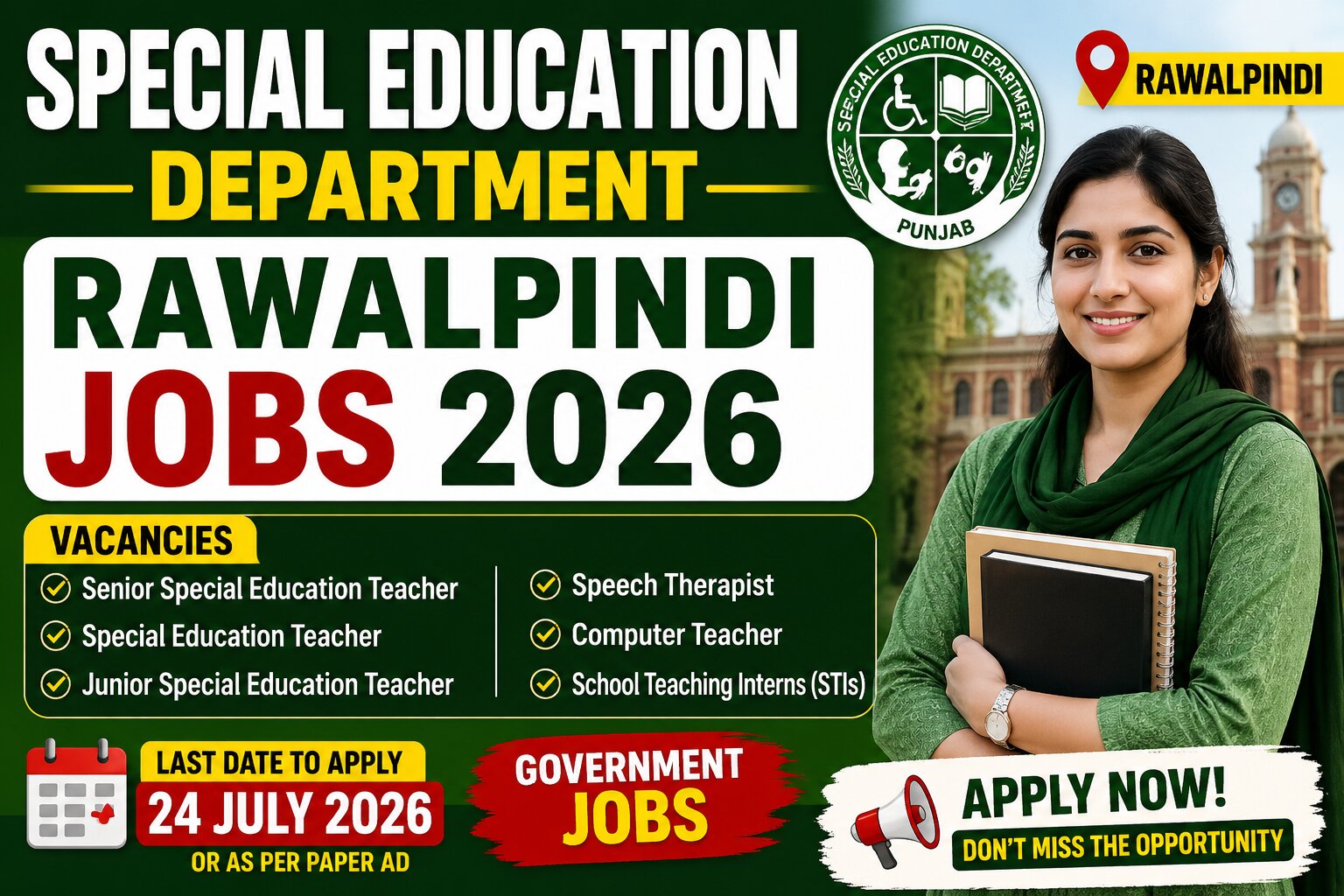 Special Education Department Jobs Rawalpindi 2026